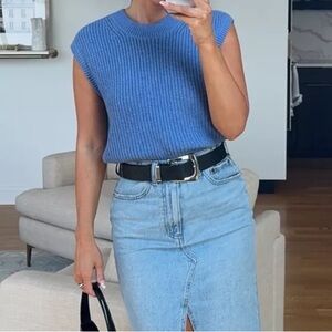 Abercrombie & Fitch Blue Crew Shell Sweater